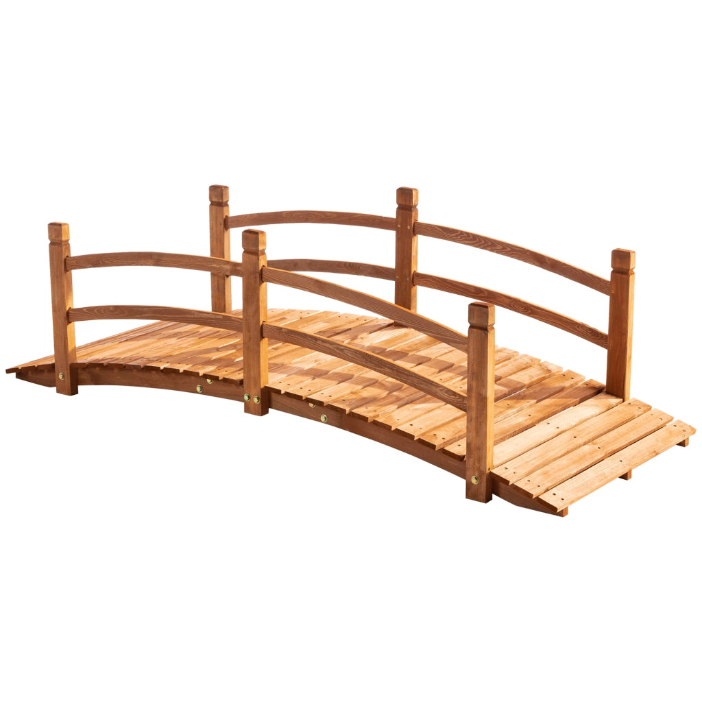 Ponte da giardino in legno ¨C Minimal ¨C 185 cm colore arancio