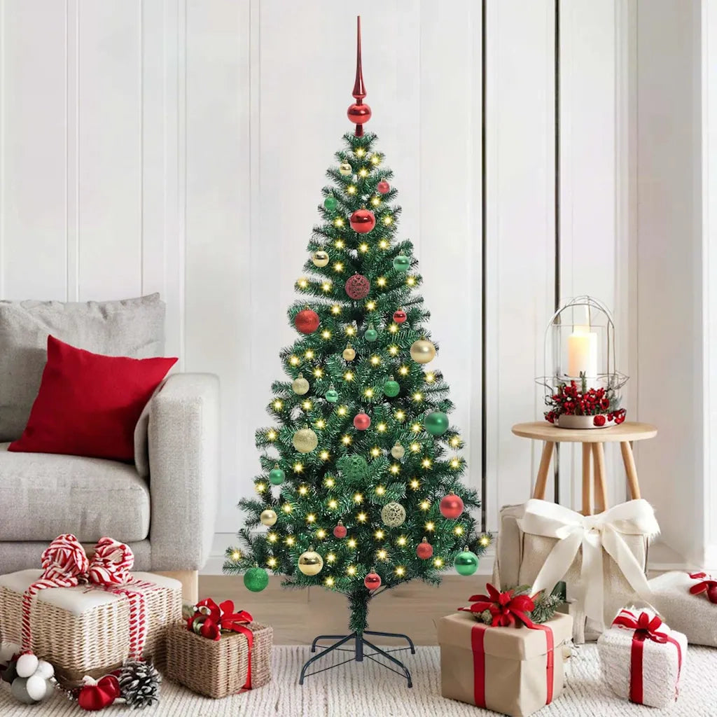 Albero di Natale artificiale con luci integrate Verde 150 cm 3396757