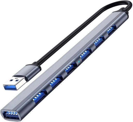 Hub USB 3.0 a 2.0/3.0, 7 porte, argento grigio.
