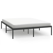 Letto matrimoniale | Letto per adulti | Giroletto in Metallo Nero 150x200 cm