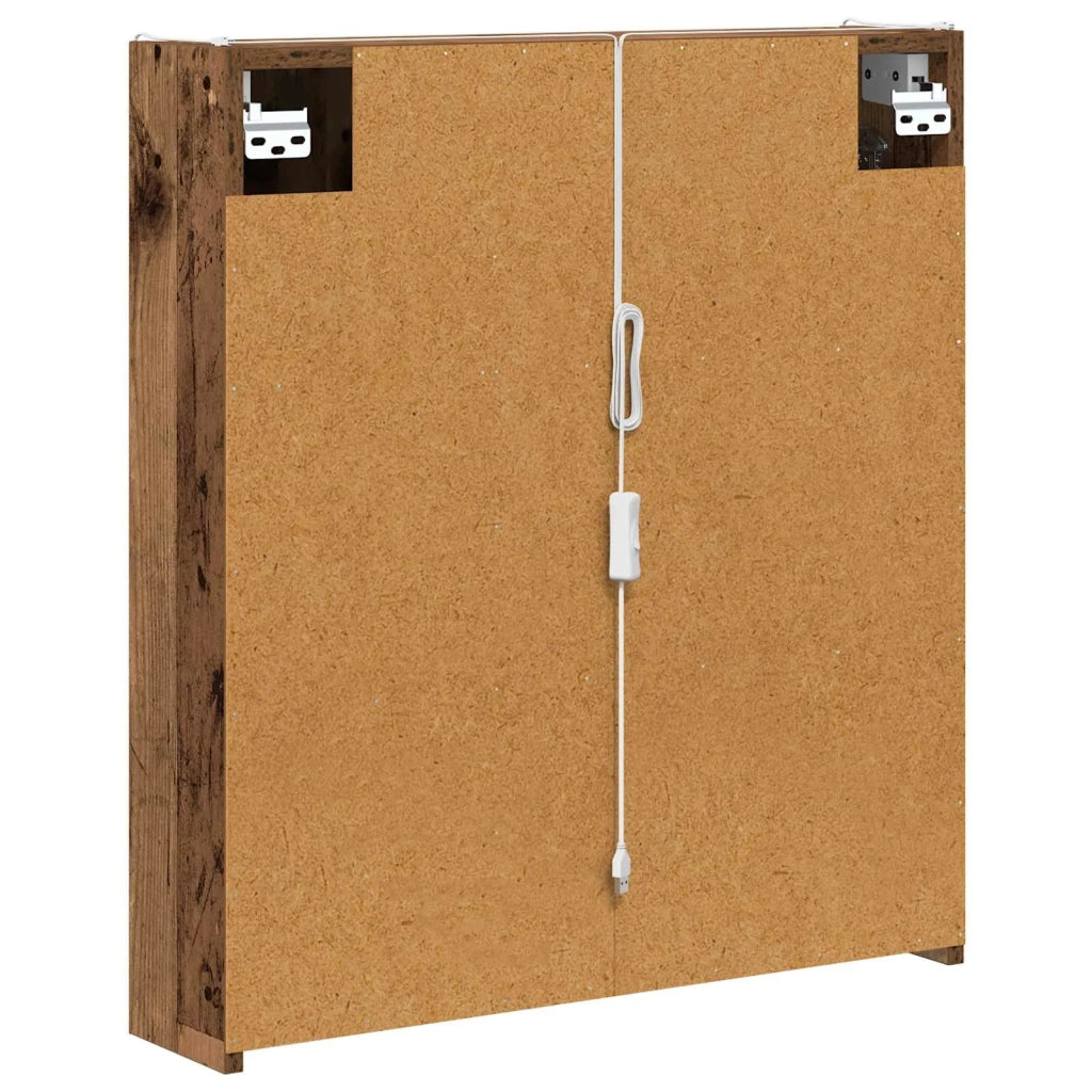 Mobiletto per specchio da bagno Legno vecchio 889245