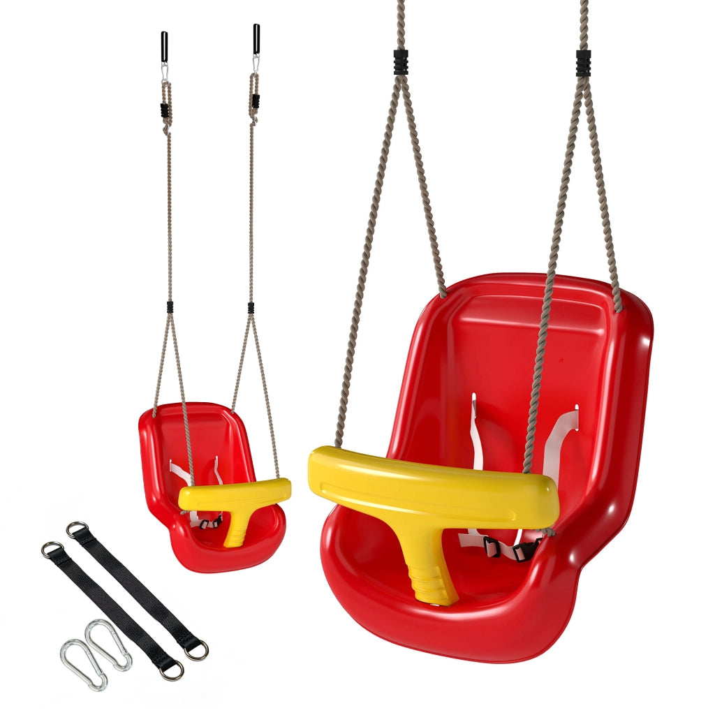 Altalena per bambini ¨C Minimal ¨C rosso e giallo