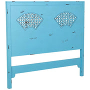 Testiera in legno blu 150x5x130