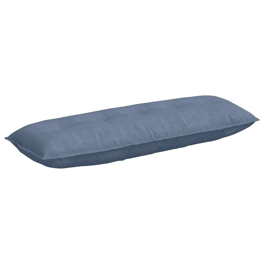 Cuscino per Schiena Blu 140 x 50 cm Tessuto in Cords 42014868