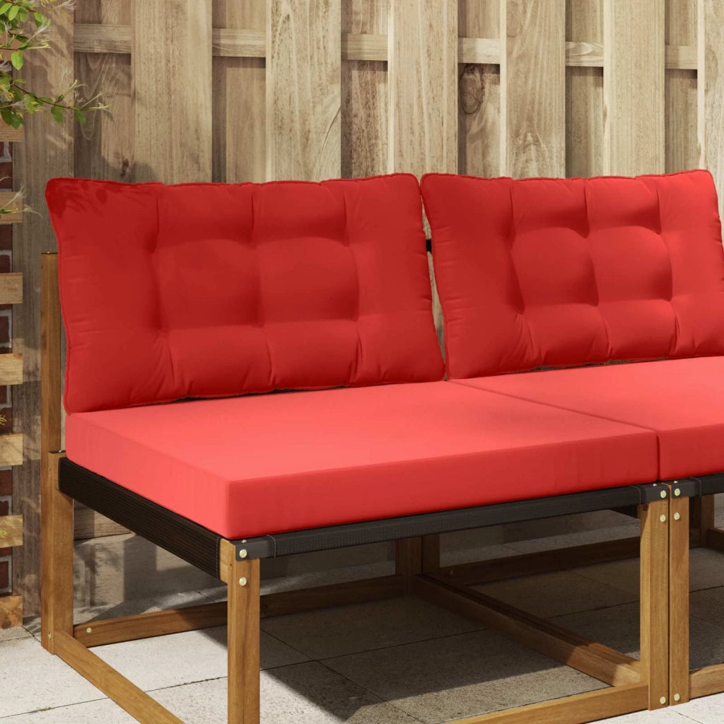 Cuscino per divano da esterno 2 pcs Rosso Poliestere 900903