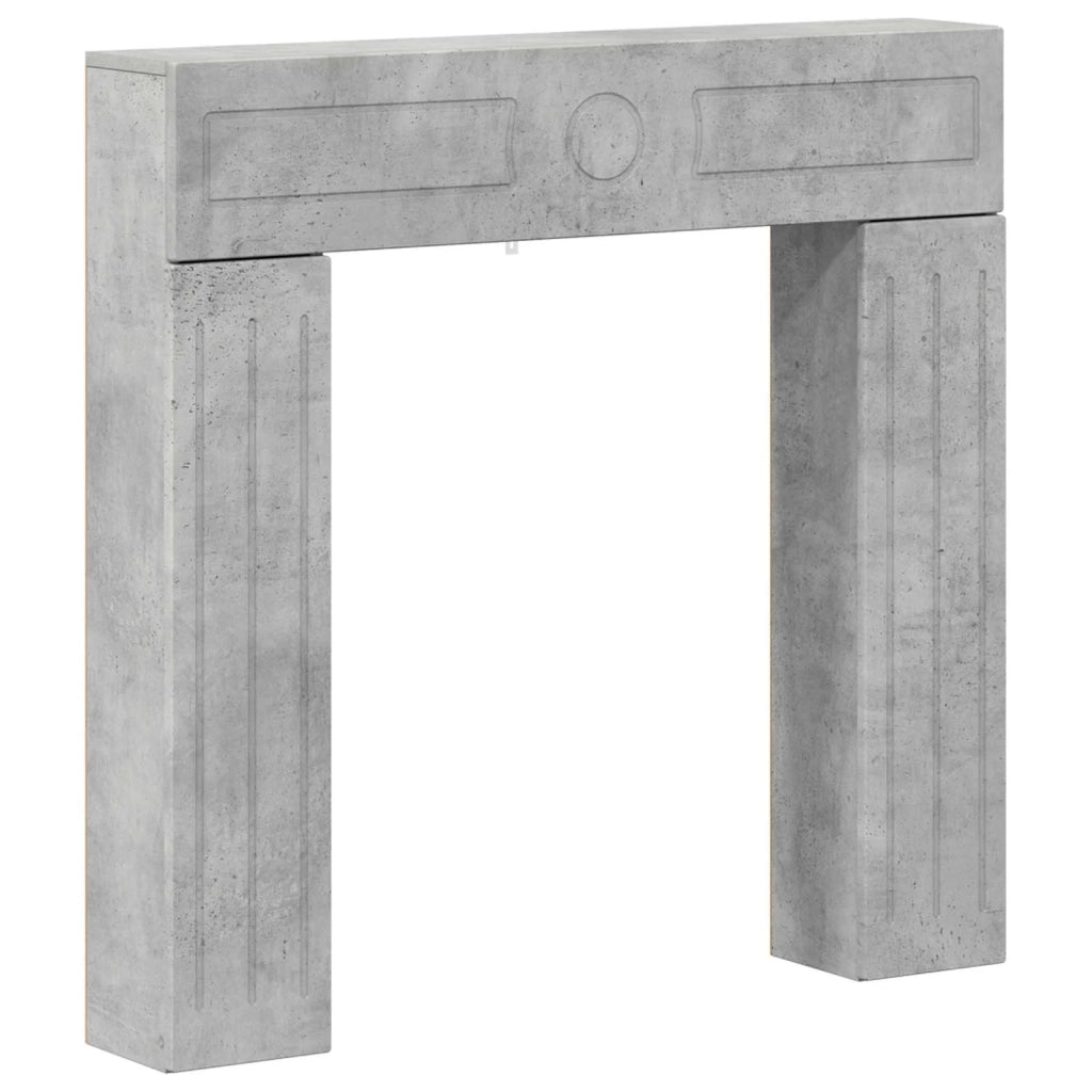 Cornice per camino Grigio Cemento 102 x 18 x 100,5 cm 8006609