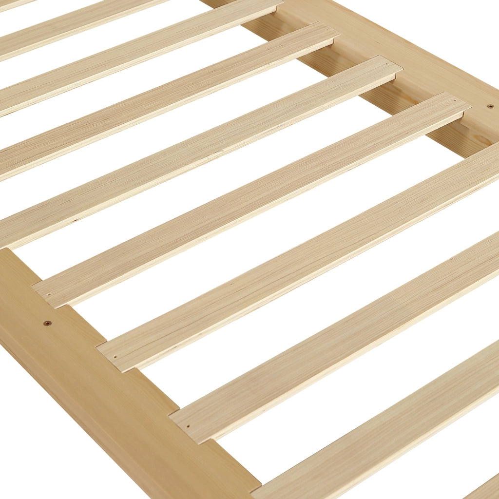 LETTO Imbottito 90x200 cm Naturale con schienale imbottito