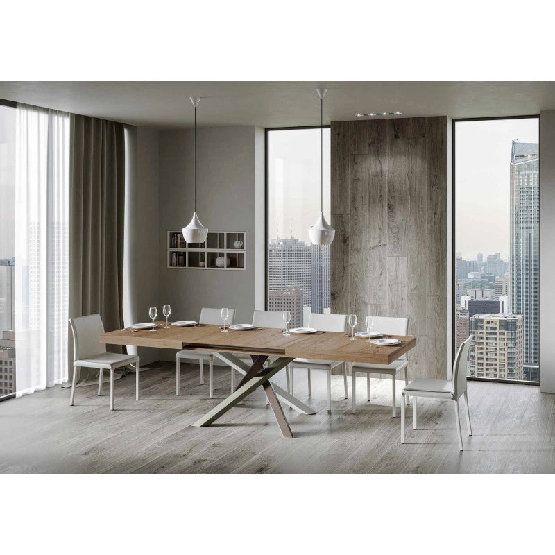 Tavolo allungabile 140/400x90 cm Volantis telaio Multicolore 4/C - Quercia Natura