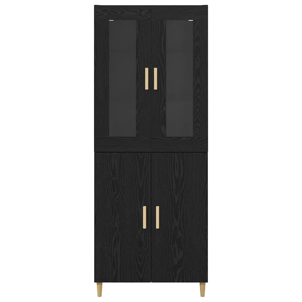 Credenza Rovere Nero 69,5 x 34 x 180 cm 3416199