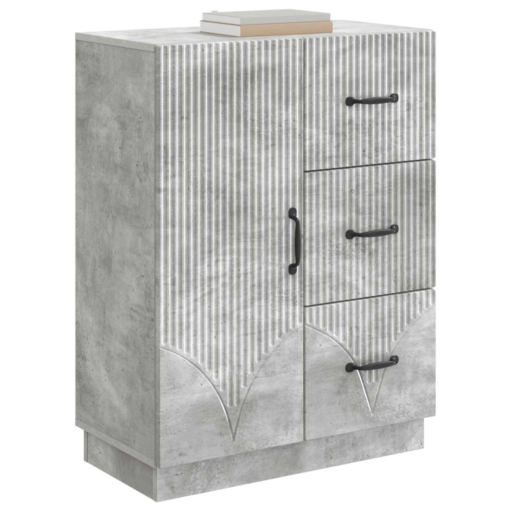 Credenza | Madia | Buffet da pranzo | Armadio da pranzo Grigio Cemento 66 x 34,5 x 87 cm Legno ingegnerizzato