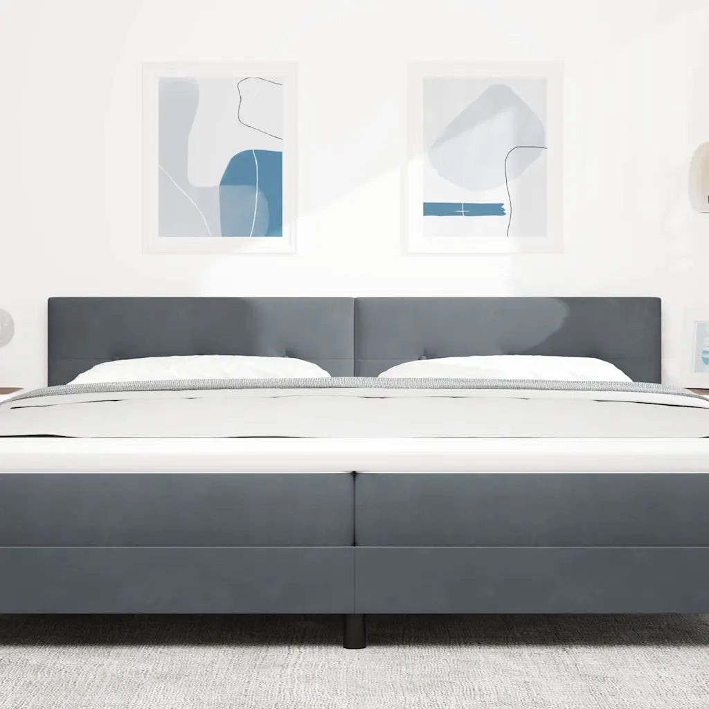 Testiera | Testata LED con strisce LED Grigio 200 cm Velluto