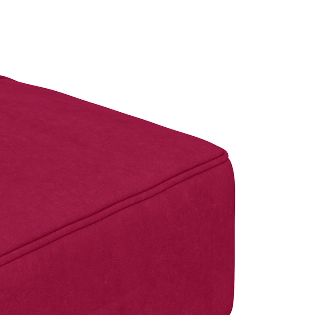 Divano Letto a 2 Posti con 2 Cuscini Rosso Vino in Velluto 375811