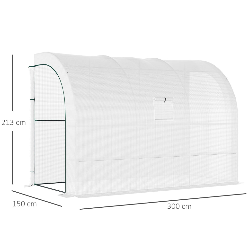 Serra da Giardino 3 Ripiani ¨C Xylo ¨C Copertura Plastica UV Resistente Bianco