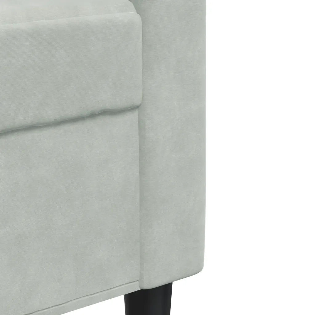Divano a 2 Posti Grigio Chiaro 140 cm in Velluto 4007624
