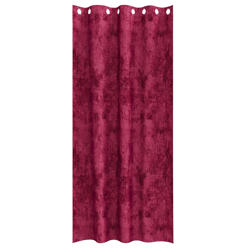 Tende in Velluto 2 pz Rosso vino 225 x 140 cm Velluto