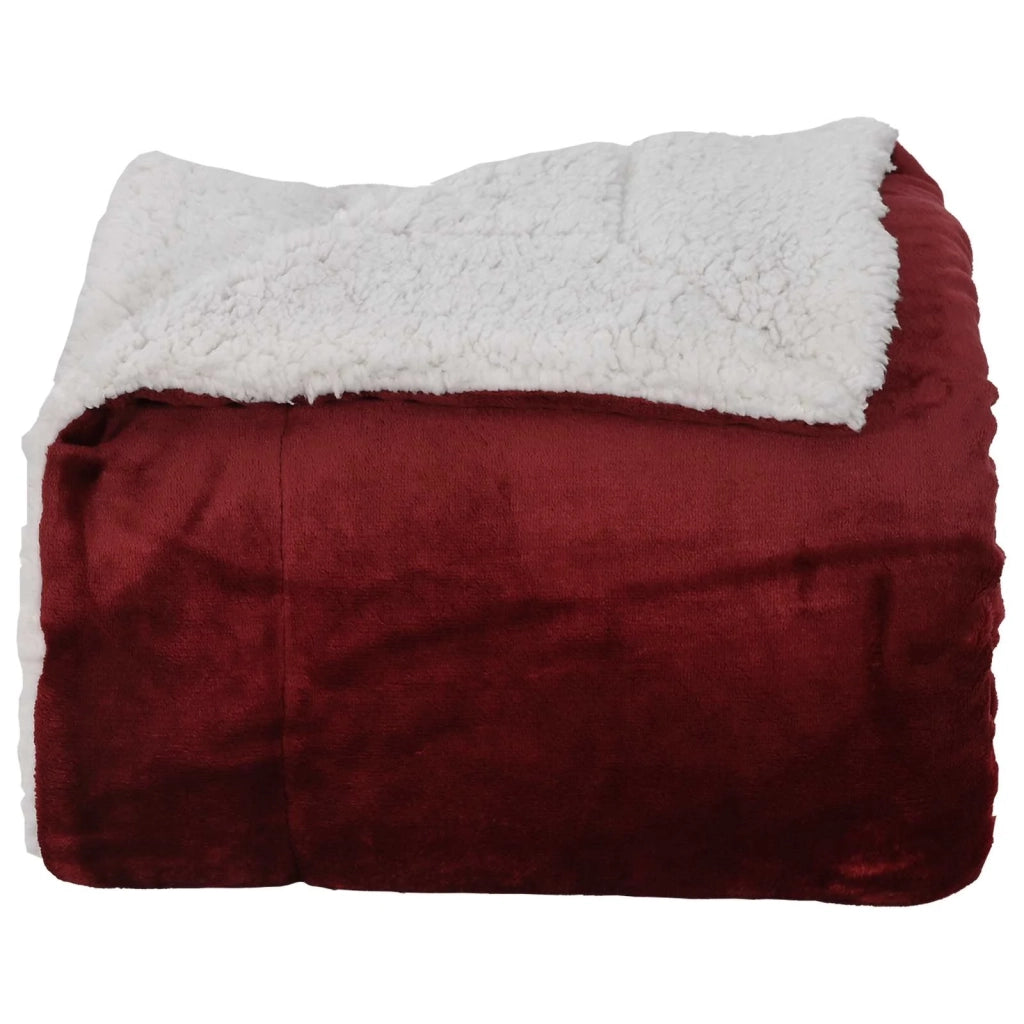 Coperta Rosso Bordeaux 150 x 200 cm Panno 42017002