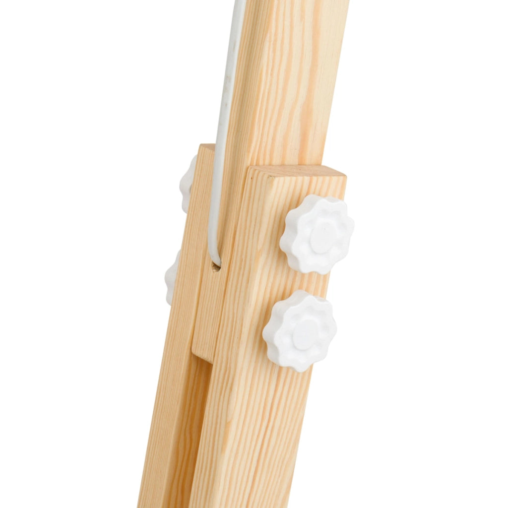 Lampada da terra OSLO bianca legno E27 15W TK-Lighting 5592