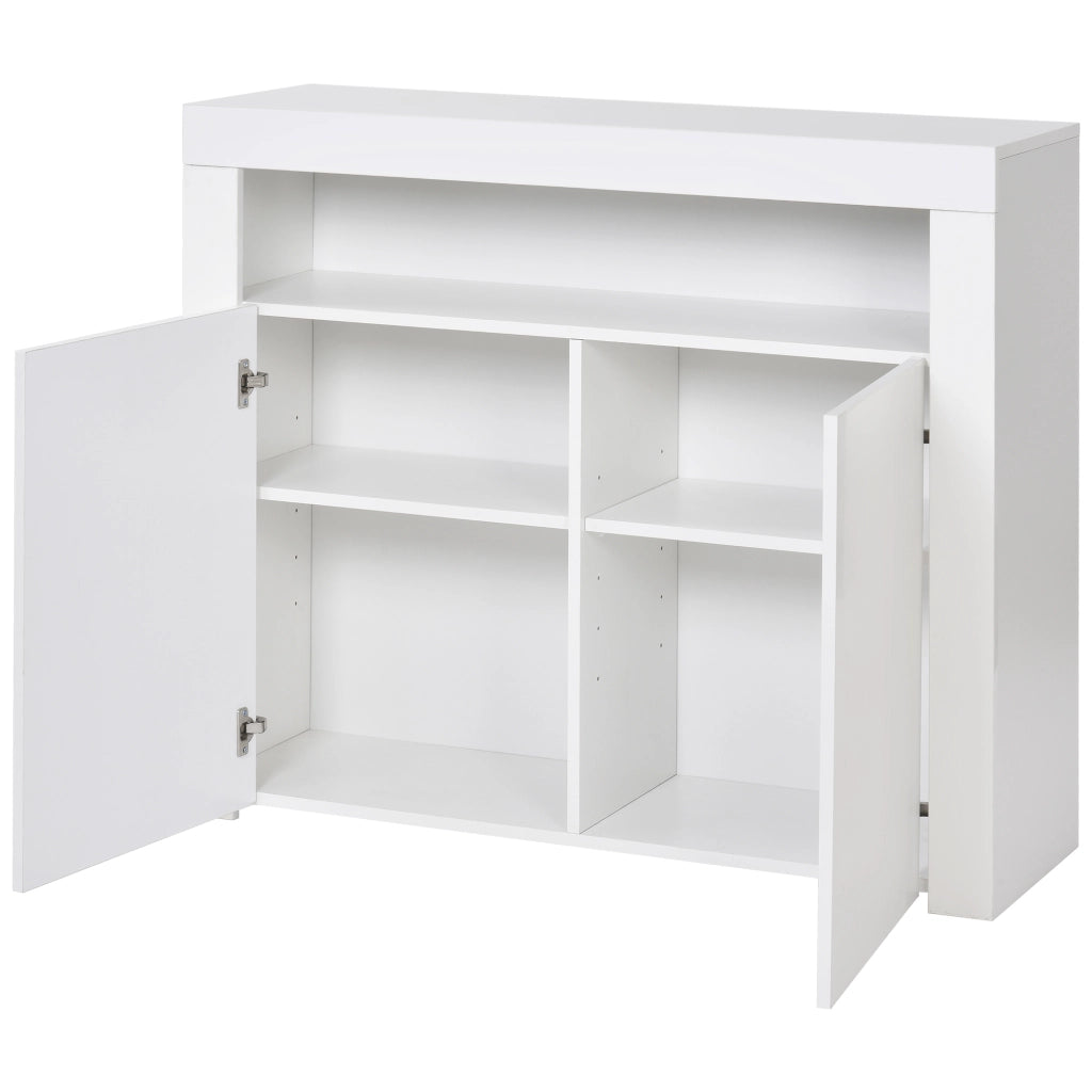 Com¨° Sideboard - Zephmum - Bianco lucido con luce LED