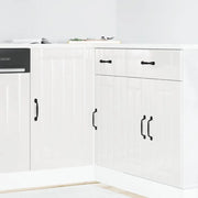 Mobiletto da cucina "Lucca" Bianco lucido in legno ingegnerizzato 854310