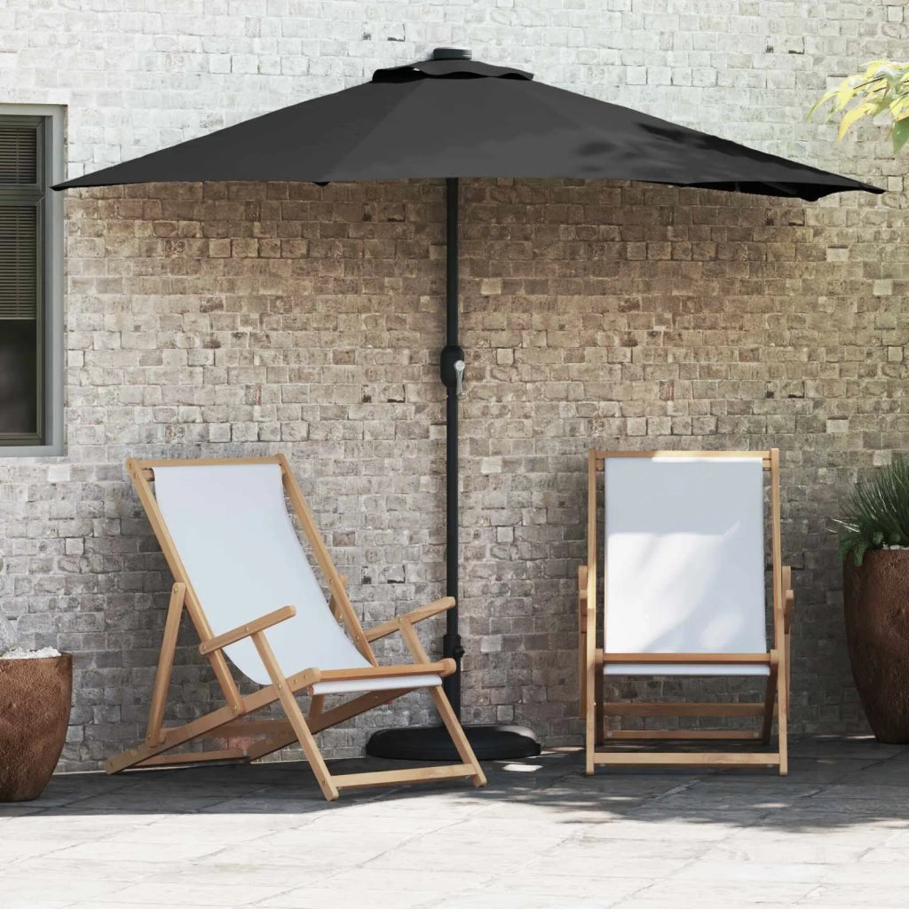 Ombrello | Parasol da giardino Nero 294 x 150 x 224 cm