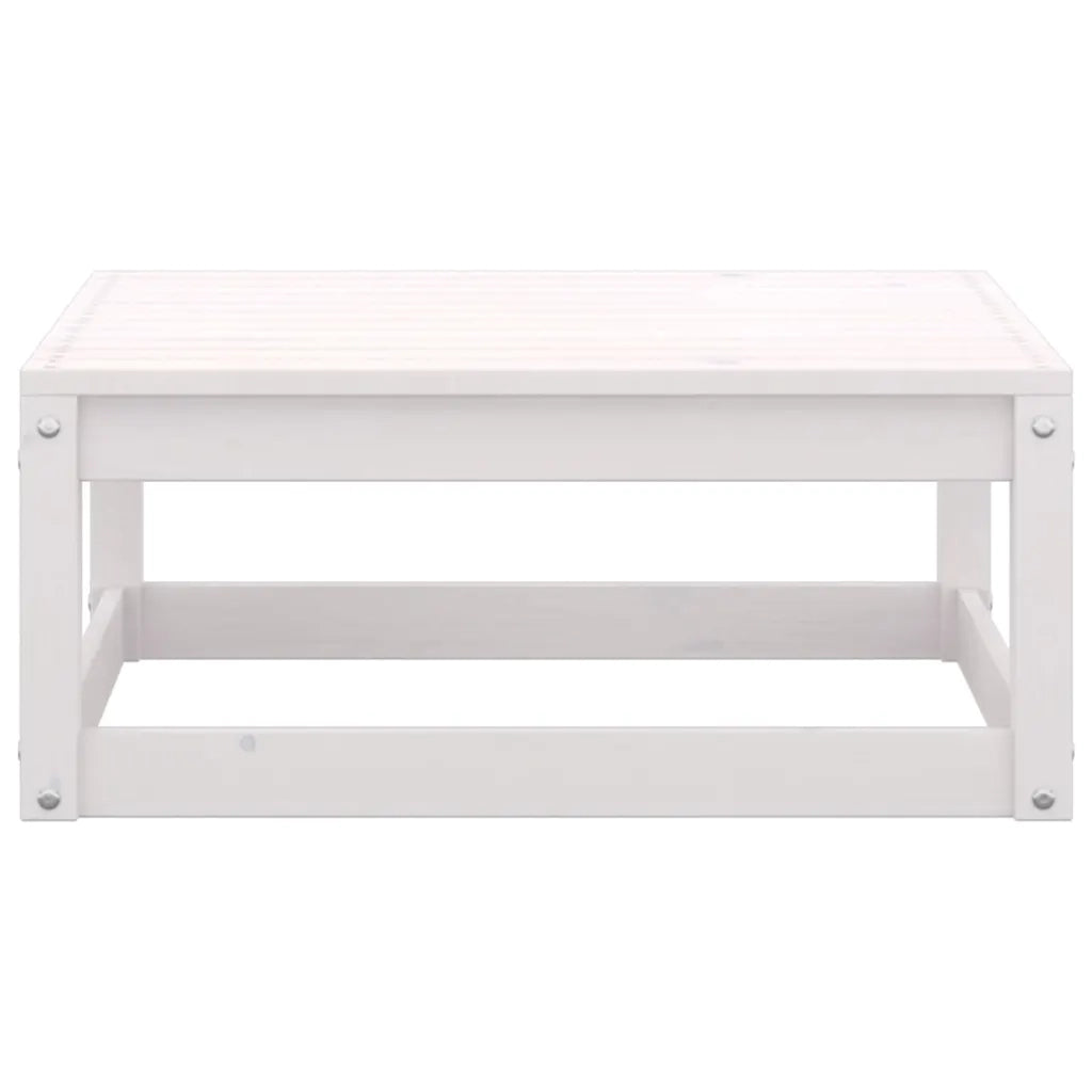 Set Divani da Giardino 4 pz Bianco in Legno Massello di Pino 3075325