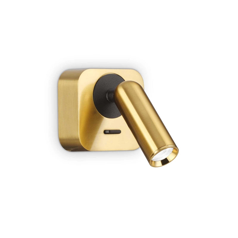 Lampada Da Parete Bean Ap Square Ottone Ideal-Lux
