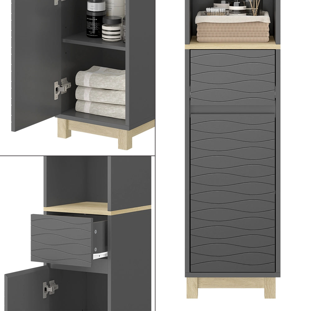 Vicco Mobili per il bagno Antracite 30 x 151.5 cm con cassetto
