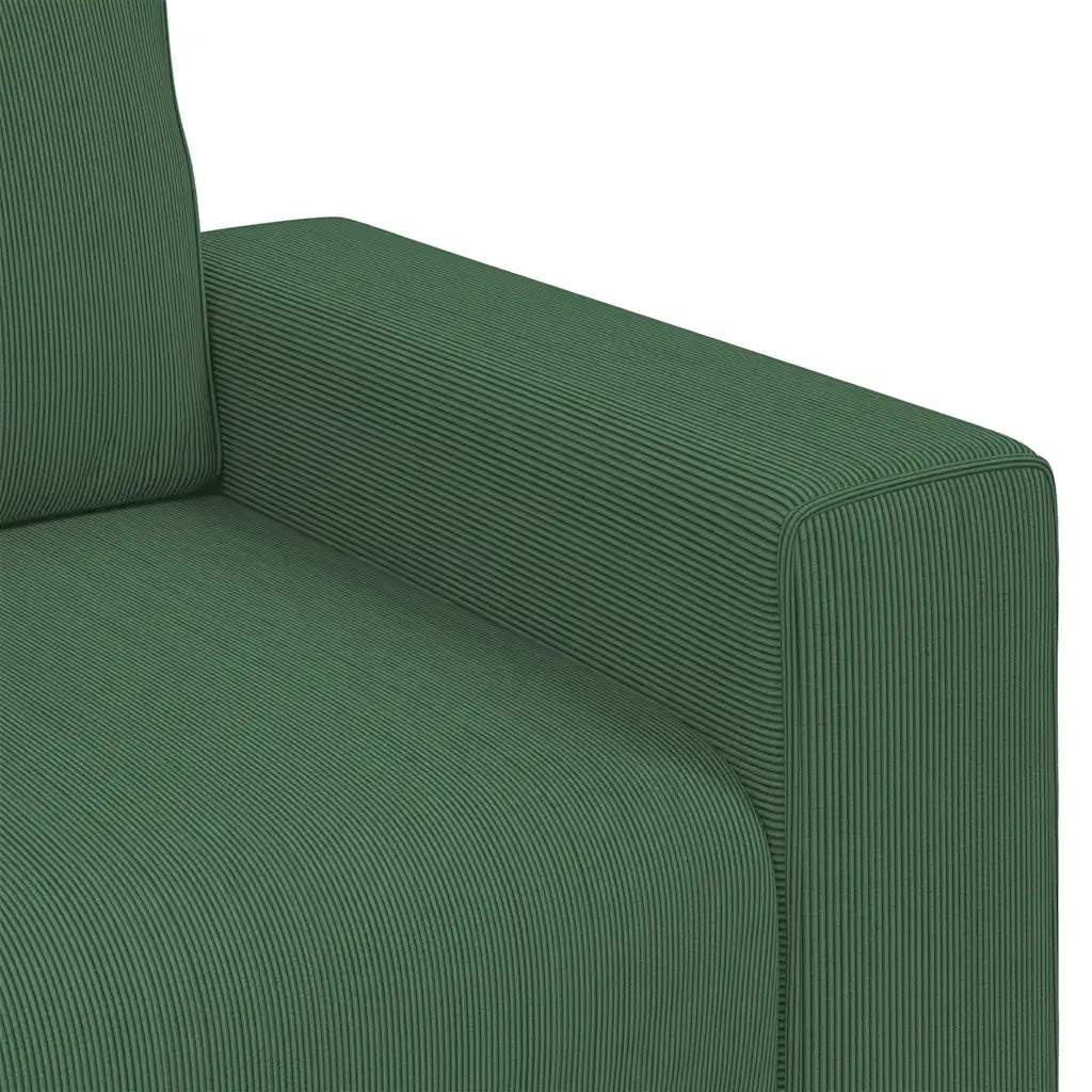 Divano Divanetto-Sofa Verde Scuro 120cm Tessuto di Velluto a Coste