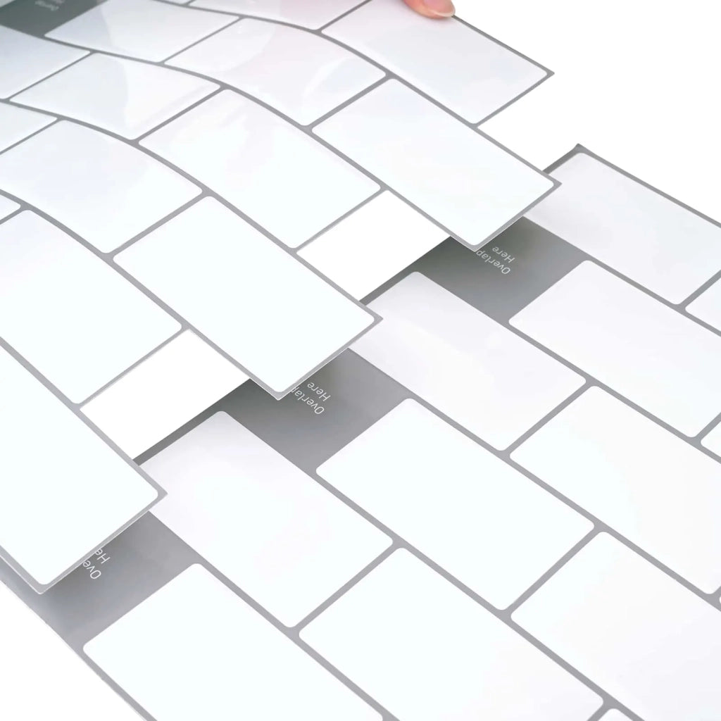 Piastrella subway 10 pcs Bianco e Grigio 30 x 30 cm 42046114