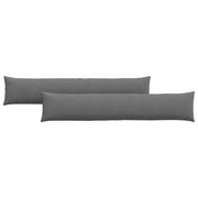 Cuscini da Divano 2 pz | Cuscini per sedie Grigio scuro 200 x 40 cm Tessuto