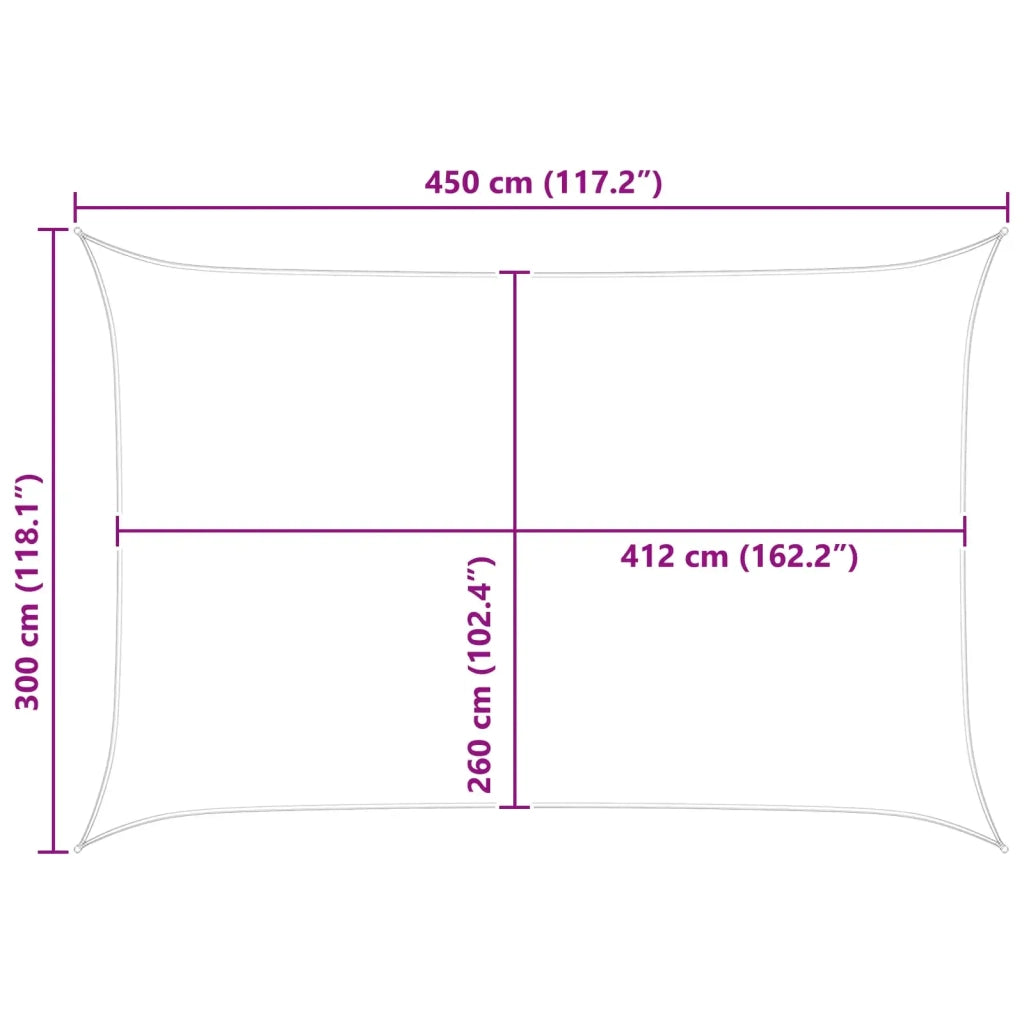 Vela da ombra solare Blu e Bianco 4,5 x 3 m 42031098