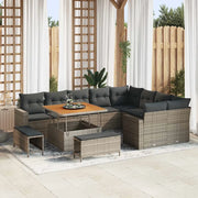Set Divano da Giardino 12 pcs Grigio polyrattan 3361648