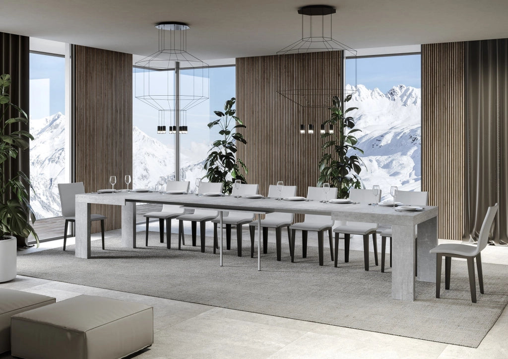Tavolo Allungabile 140/400x90x77 cm Roxell Cemento