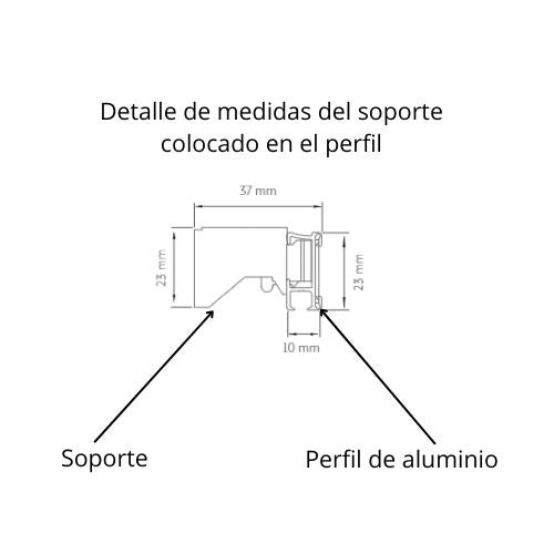 supporti a parete/soffitto bianco