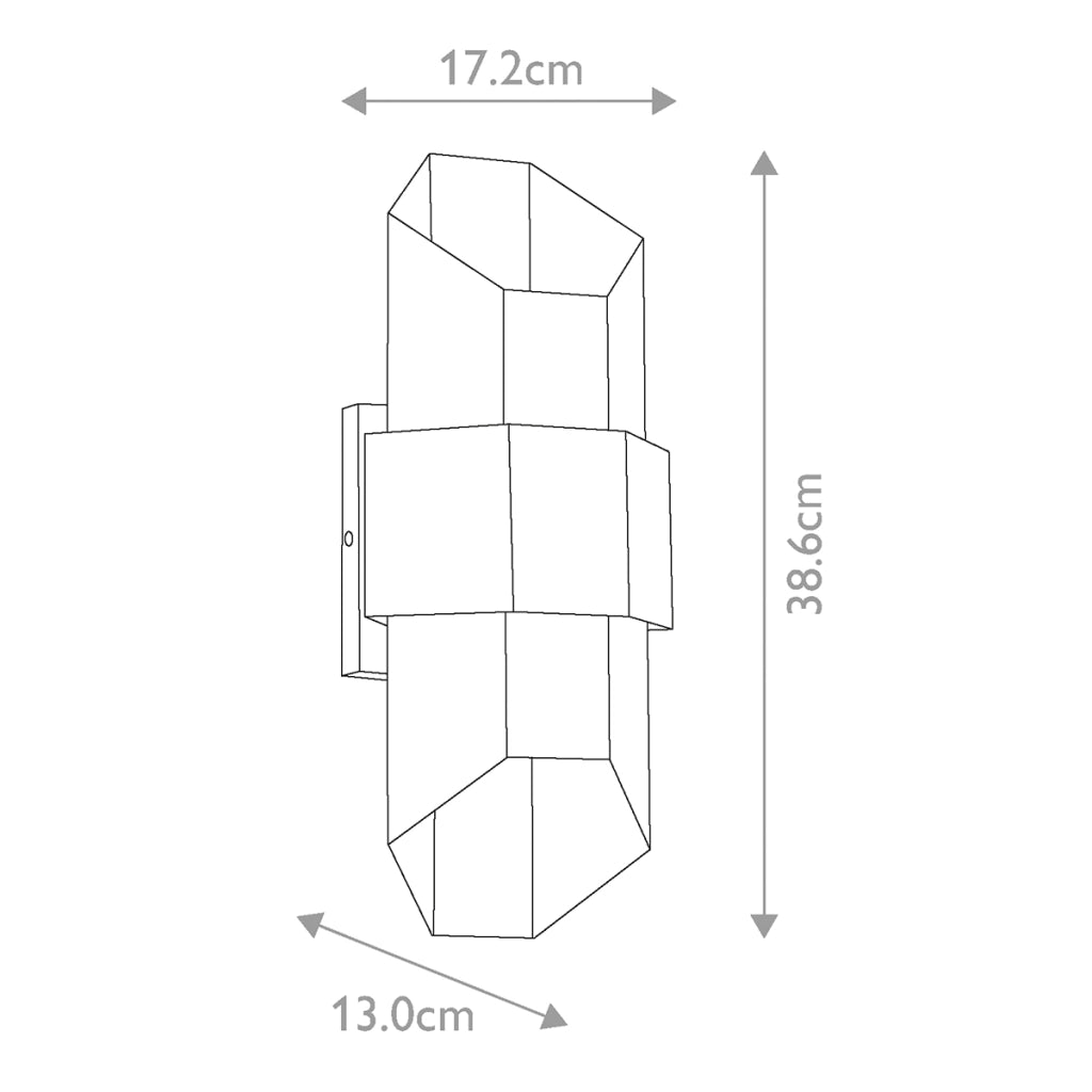 Applique esterna Quoizel Chasm LED 5,5W nero IP44 3000K
