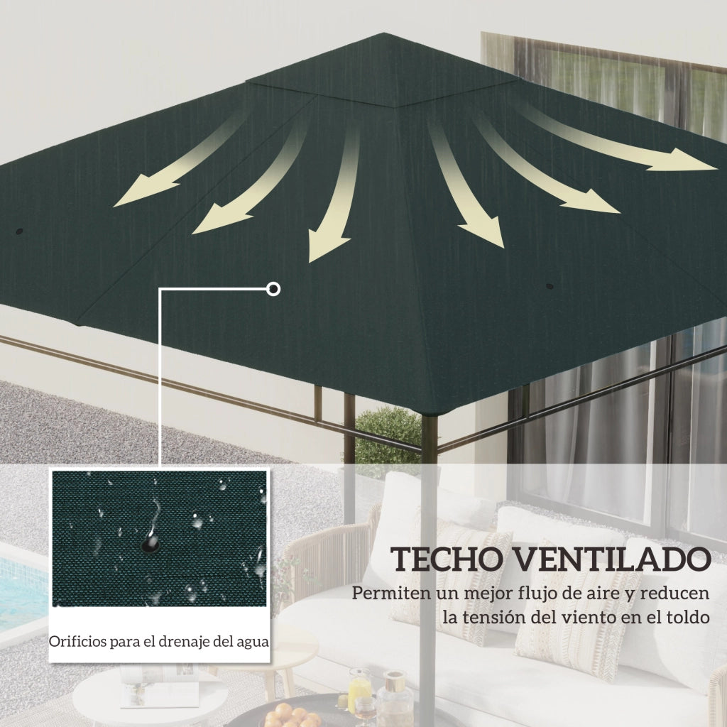 Tenda da giardino ¨C Minimal ¨C Grigio 3x3m