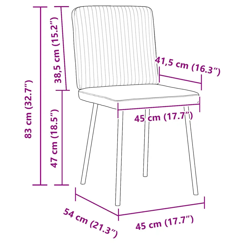 Sedie da Pranzo 4 pz Blu in Velluto 3315296