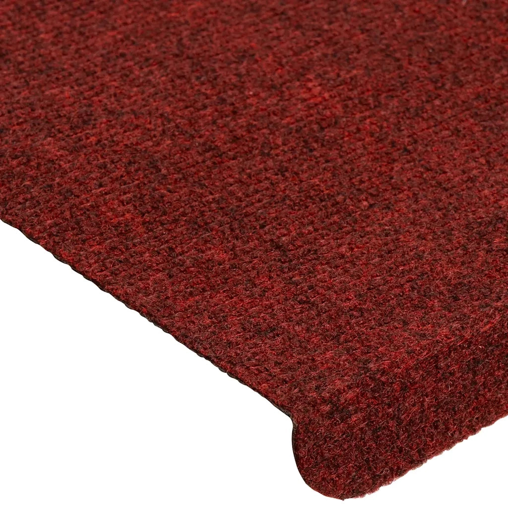 Tappetini Autoadesivi per Scale 15 pz 65x24,5x3,5 cm Rosso 343480