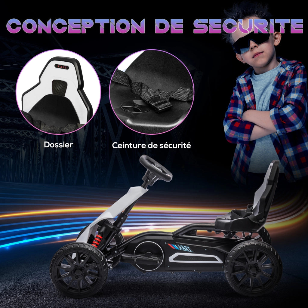 Auto elettrica per bambini 12V ¨C Zephmum ¨C Bianco