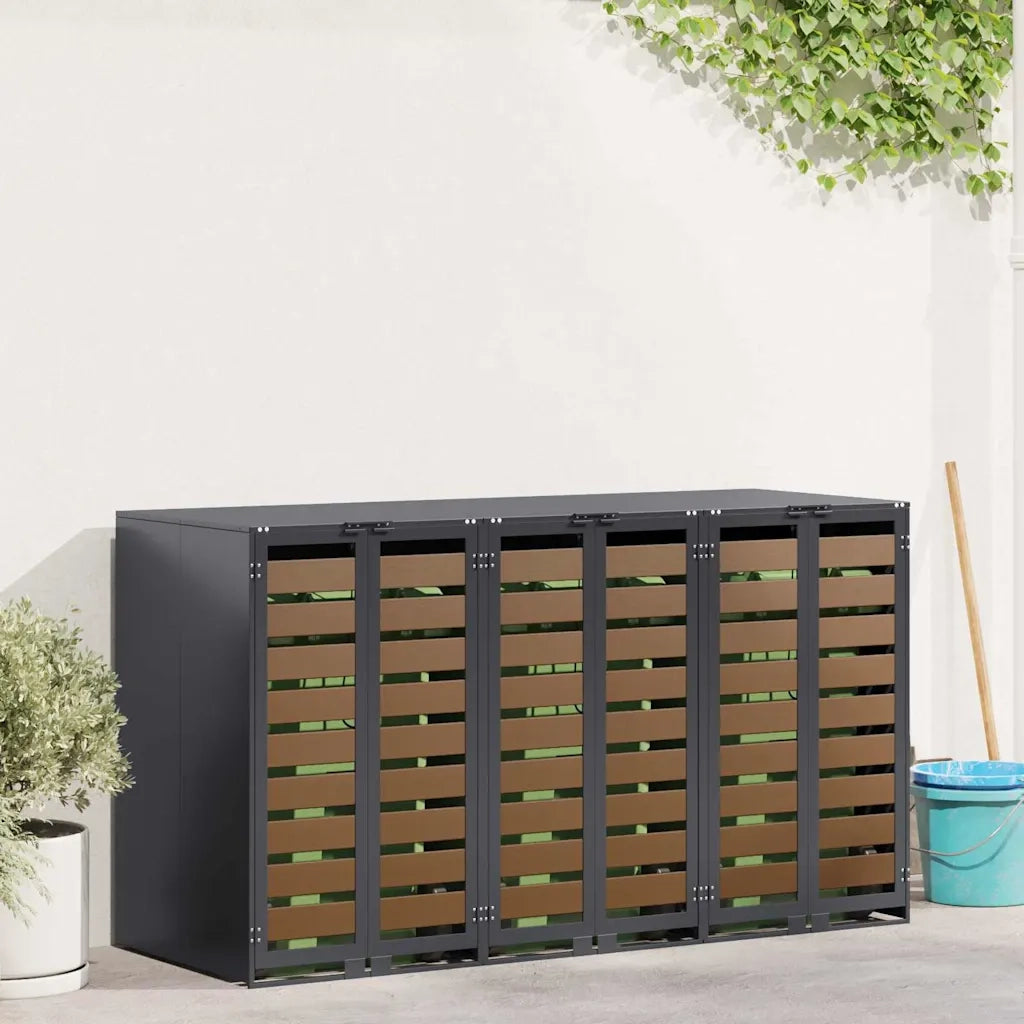 Contenitore per Rifiuti per 3 Bidoni 340 x 77.5 x 115.5 cm