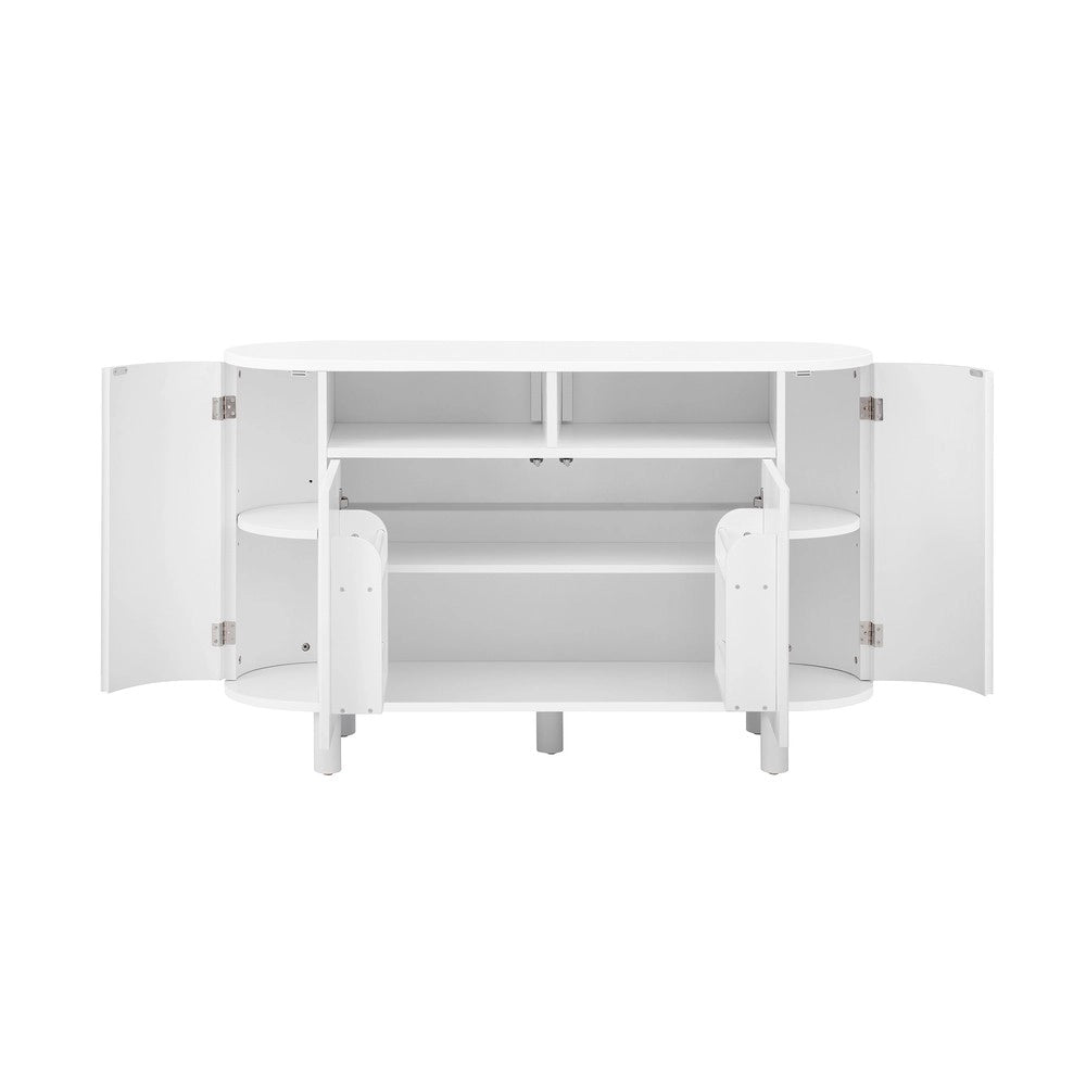 Sideboard Multiuso con Ante e Ripiani ¨C MINIMAL ¨C Bianco