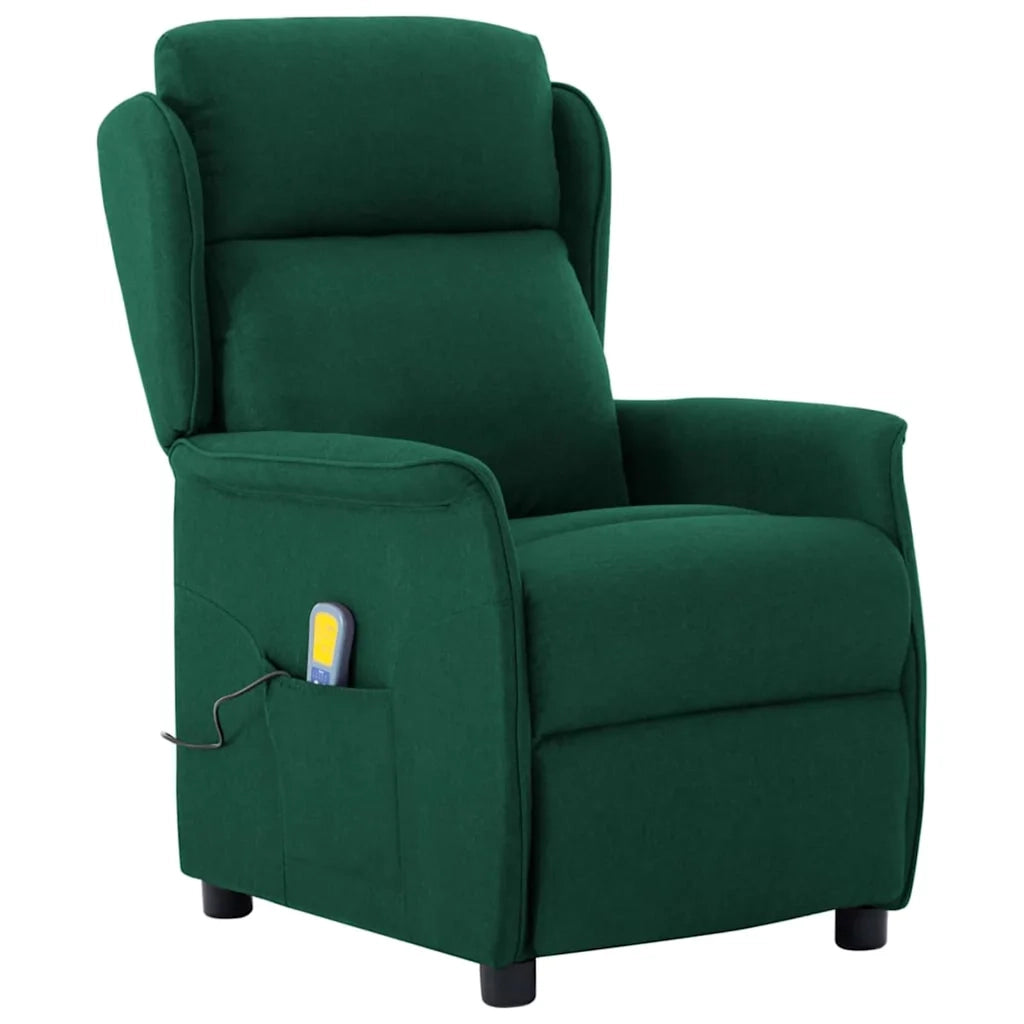 Sedia da massaggio Verde Scuro 93.5 x 67.5 x 101.5 cm Tessuto 348355