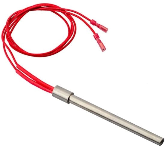 Accendino a Pellet - Fiamma - 350W 220V - Rosso - Per Caldaia a Pellet - Adatto per Griglia di Camino - 170mm