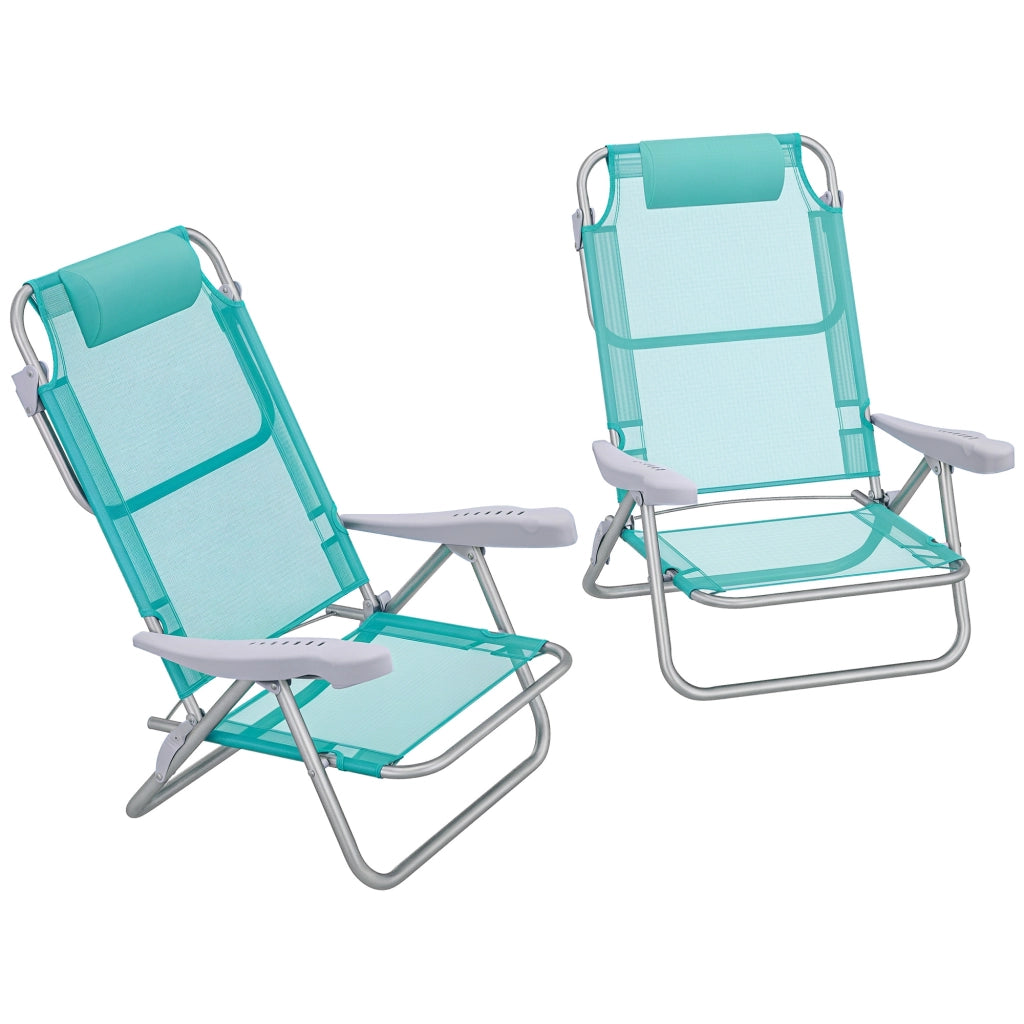 Sedia da giardino pieghevole ¨C zephmum ¨C 2 pezzi, grigio