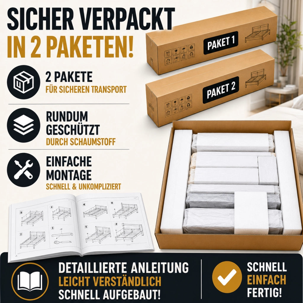LETTO Imbottito 90x200 cm PU Nero con USB, LED e vano contenitore
