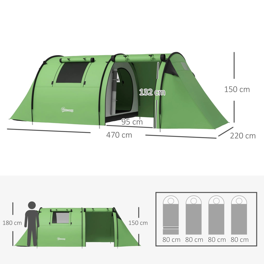 Tenda da campeggio 3-4 persone impermeabile ¨C Minimal ¨C Verde scuro