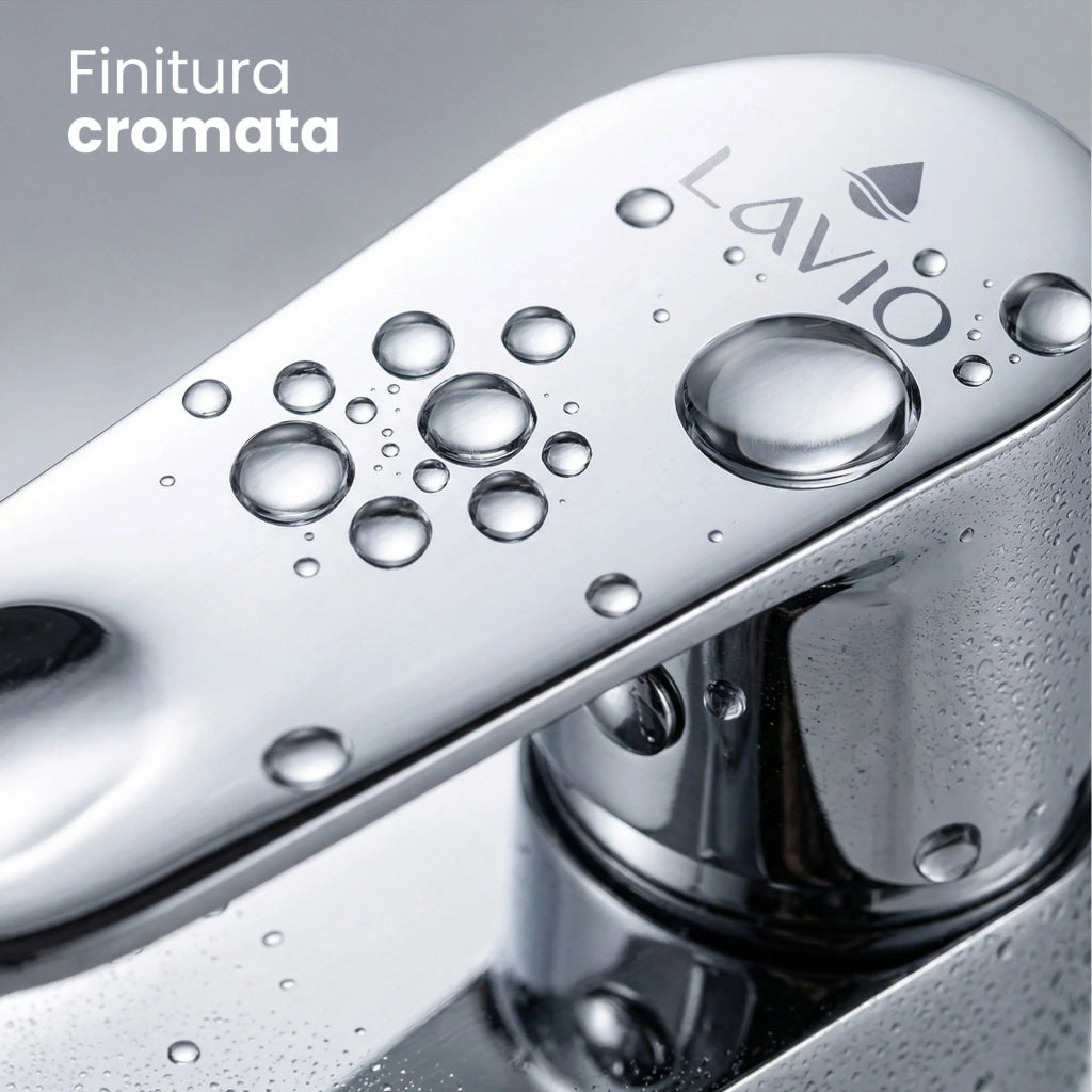 Rubinetto lavabo basso bagno miscelatore monocomando cromato SOLARI