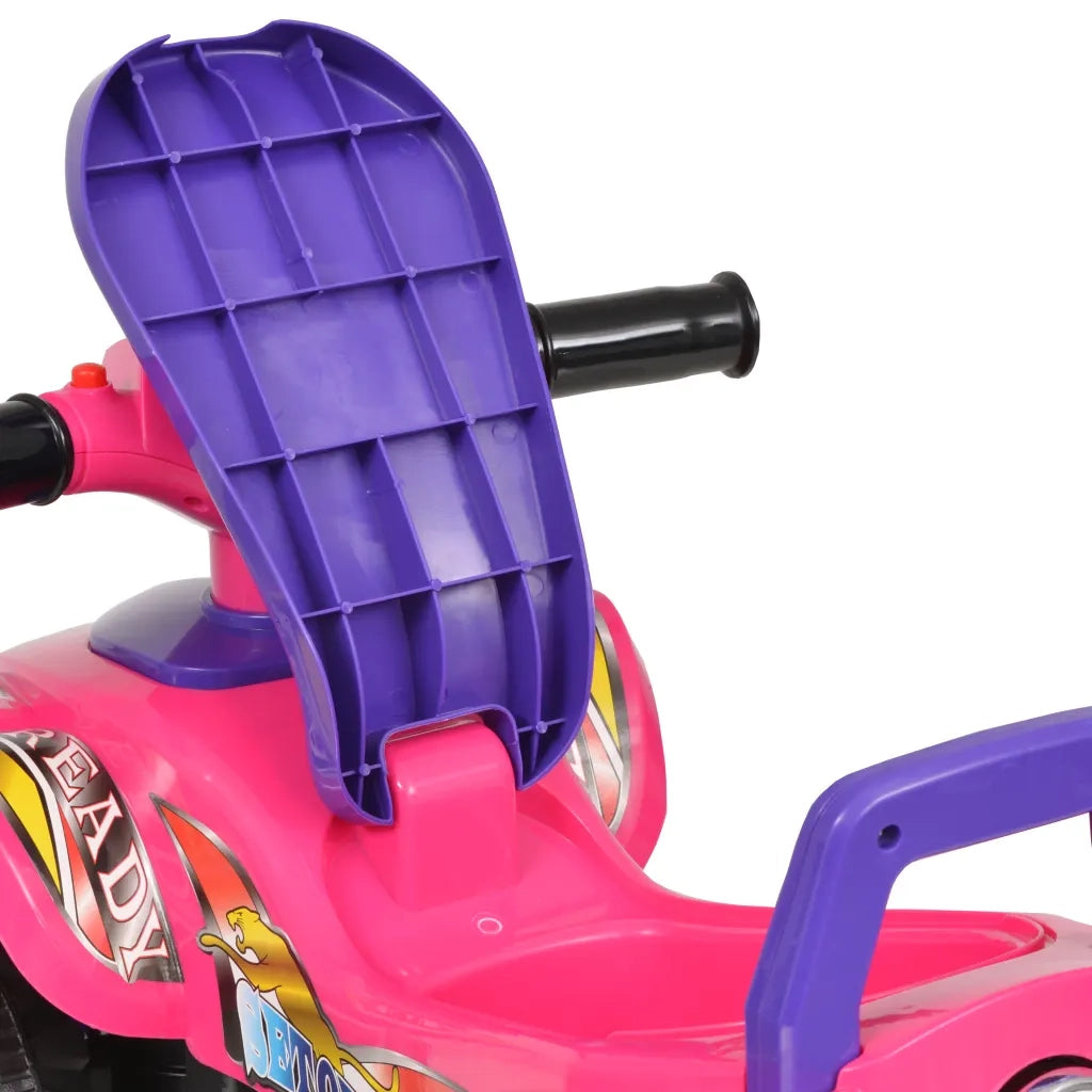 Cavalcabile ATV | Armadietto TV | Mobile Porta TV per Bambini Rosa e Viola con Suoni e Luci