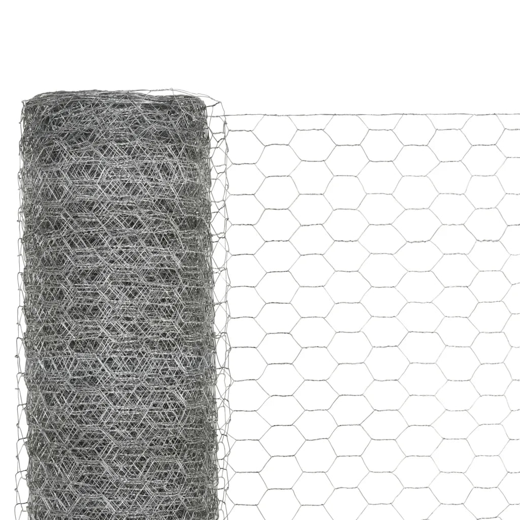 Recinzione da Giardino | Recinzione in Rete per Pollaio Acciaio Zincato 25x1,2 m Argento