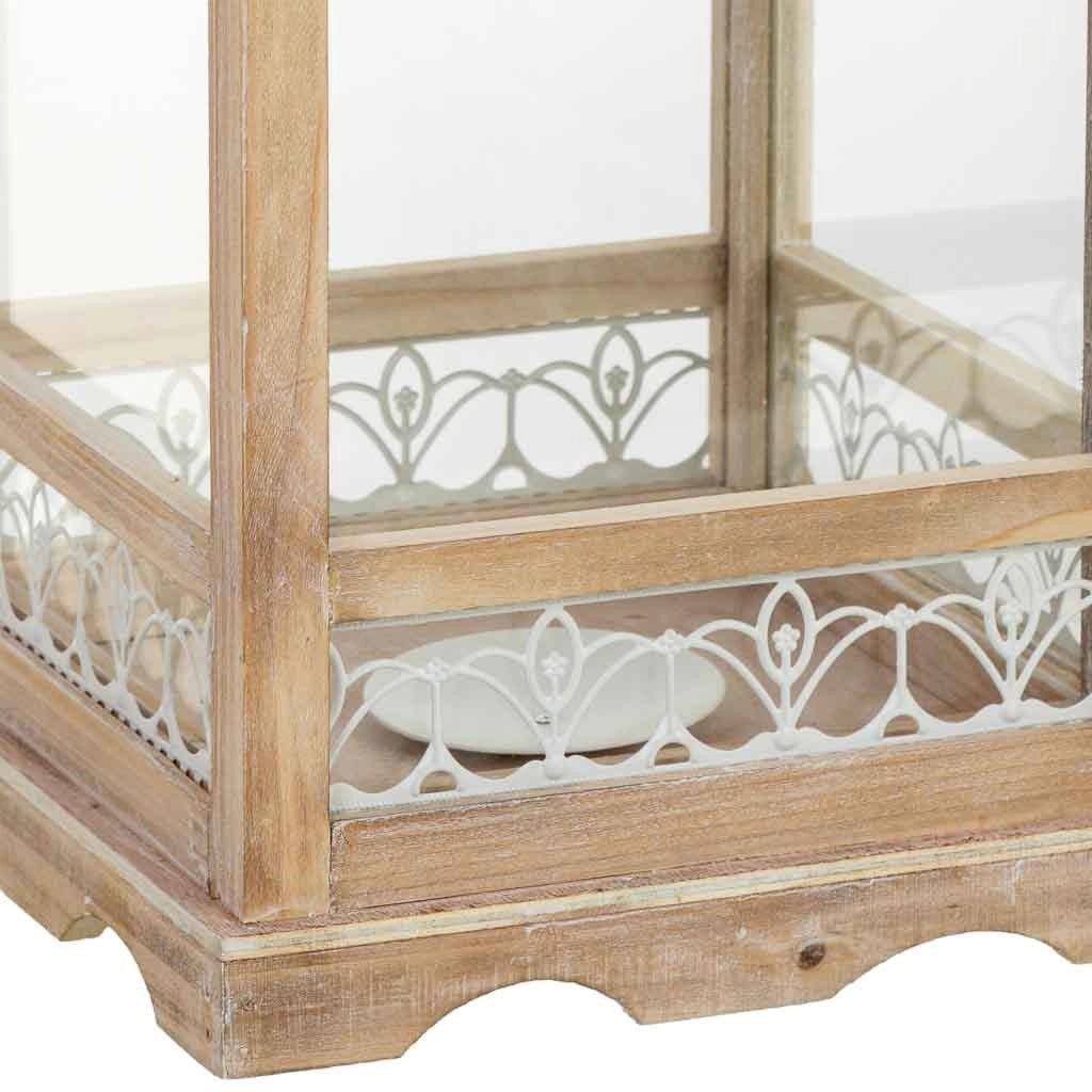 Lanterna in legno 23,5x23,5x61h cm